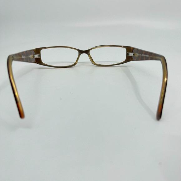 Bulova Eyeglasses Frame Brown Rectangle Trapani Orange Full Rim 52-15-140 H10174